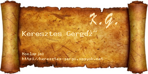 Keresztes Gergő névjegykártya