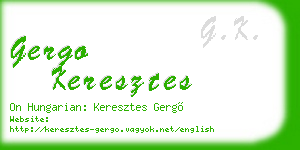 gergo keresztes business card